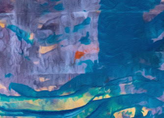 Original abstract painting at canvas. Mixed media pattern. Hand drawn art background.