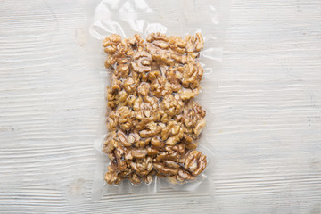 Walnut light slices packed in vacuum