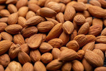 Almond peeled to break