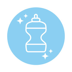 cleaning, plastic bottle liquid soap domestic hygiene block color style icon