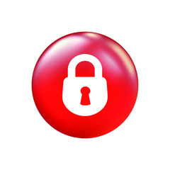  Lock icon, vector isolated EPS image.