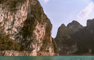 Khao SOK national Park is nature reserve in South of Thailand with dense untouched jungles, limestone karst formations, an artificial lake Cheo LAN Surat Thani. beautiful sunny day. February 26, 2020