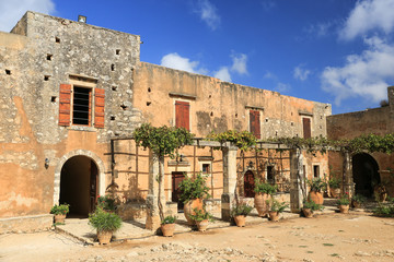 Innenhof des Kosters Arkadi auf Kreta