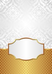 decorative background with golden frame