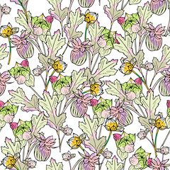 elegant floral seamless pattern. Vintage peonies, chrysanthemums.Spring,summer holidays presents and gifts wrapping paper; For textiles,packaging,fabric,wallpaper.