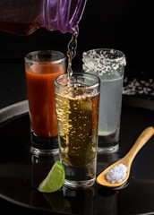  alcoholic drink Tequila shot wood