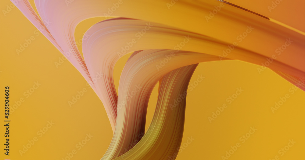 Aufkleber abstract colorful orange and pink pastel swirl, natural curve art background. curved and wavy patter