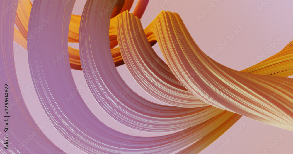 Aufkleber abstract colorful orange and pink pastel swirl, natural curve art background. curved and wavy patter