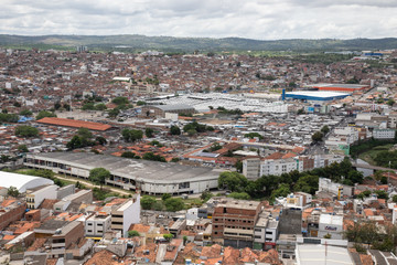 Fototapeta na wymiar Caruaru / Pernambuco / Brazil. February, 9, 2020. Views of the city of Caruaru agreste of Pernambuco, from the lookout of the Bom Jesus hill.