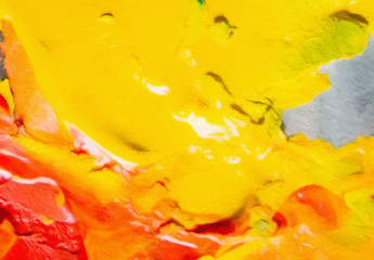 Designed grunge texture for creative ideas. Macro brushstrokes of oil. Abstract close up structure background. Colorful HD wallpaper. Simple graphic design template.