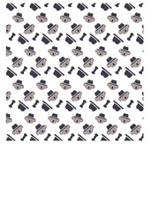 Vector pattern koala head in a hat. Koala in glasses. The bow tie. For use on textiles and printing wrapping paper