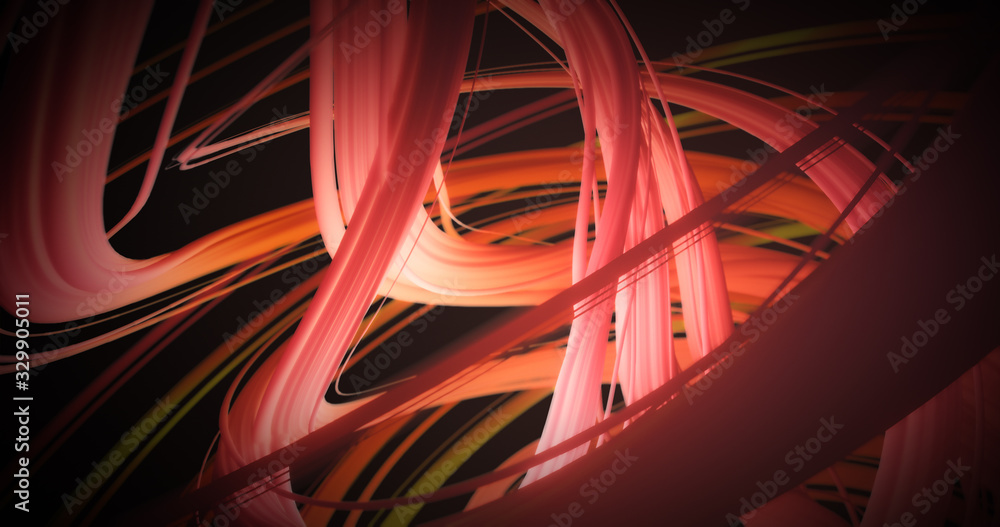 Poster abstract colorful orange and red pastel swirl, natural curve art background. curved and wavy pattern