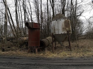old tractor in field
