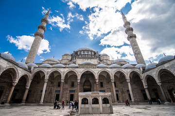 ISTANBUL - OCTOBER, 2019: Sultanahmet Mosque Blue Mosque in Istanbul, Turkey