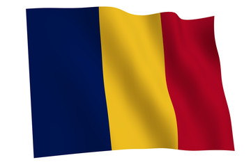 Chad Flag waving
