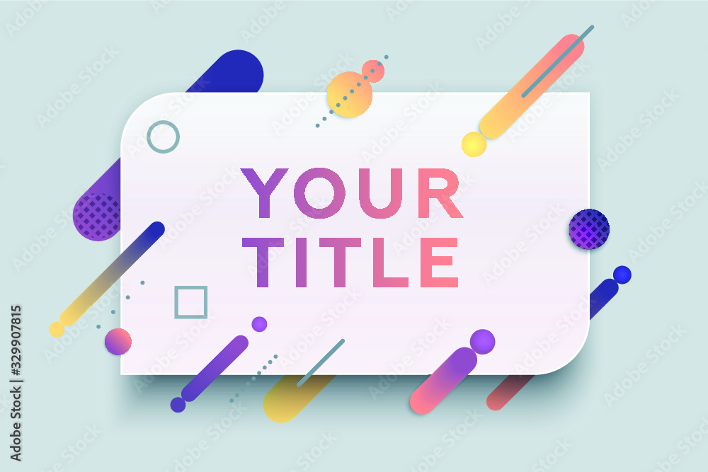 Canvas Prints abstract banner template of geometric radial shapes with place for text. vector illustration.