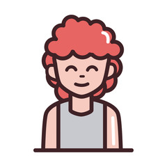 avatar male man portrait cartoon character line and fill style icon