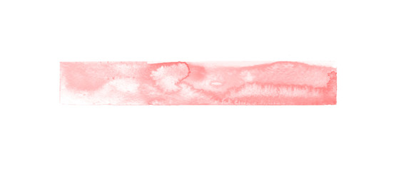Red watercolor isolated brush