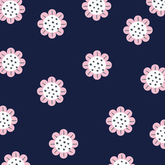 Background with cute daisy pattern. Great for Baby Shower, Mother's Day, Easter, Scrapbook, Gift Wrap. Vector Pretty daisy texture.