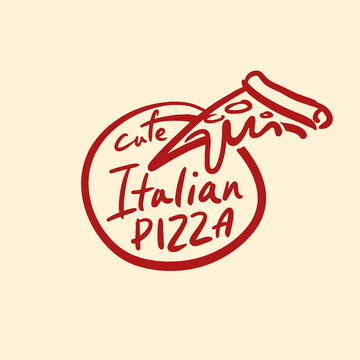 Logo with a piece pizza