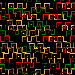 ethnic seamless pattern. Abstract background with colored stripes, Mayan style, Mexico, Brazil.