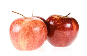 red apples isolated on white background