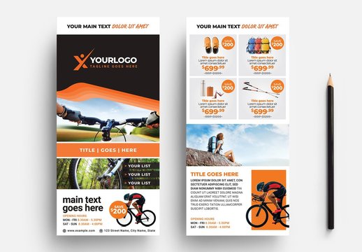 Flyer Layout with Orange Accents