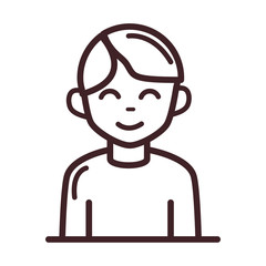 avatar male man portrait cartoon character line style icon