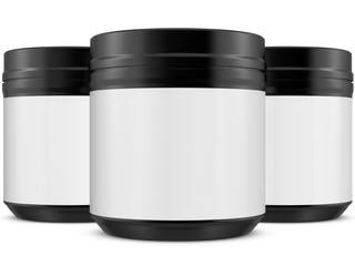 Realistic 3D Bottle Mock Up Template on White Background.3D Rendering 