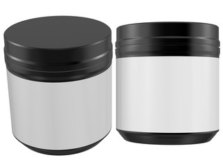 Realistic 3D Bottle Mock Up Template on White Background.3D Rendering 