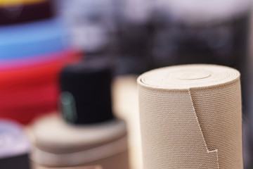 Roll of elastic rubber tape for the production of shoes