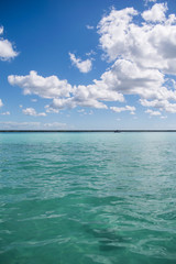 Amazing lake in Bacalar, Mexico