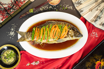 Carp with soy sauce 