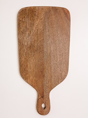 Old cutting board isolated on white background