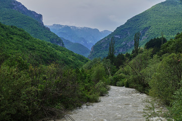 Fototapeta na wymiar Mountains around the town of Pec, Kosovo