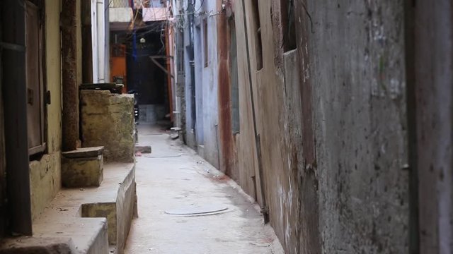 Empty Alley In Delhi India