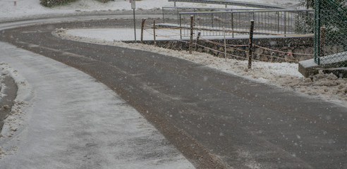 Snowplow as it clears the road