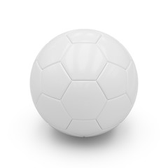 3D rendering Isolated White Soccer Ball with white background