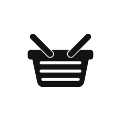 Shopping basket icon. Isolated vector illustration.