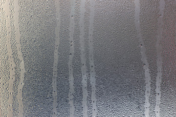 natural water drops on window glass. Water drops on the glass
