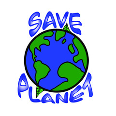 We will save our planet. Motivational graphics.