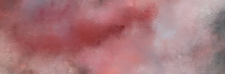 Fototapeta premium painted grunge horizontal design background with antique fuchsia, silver and dark moderate pink color