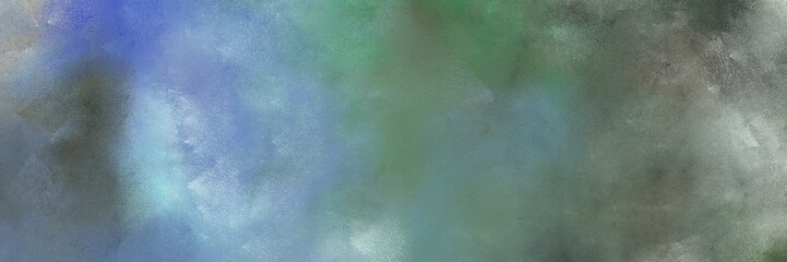 abstract painted art old horizontal background banner with slate gray, pastel blue and ash gray color