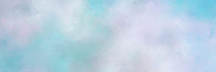 Obraz premium painted retro horizontal background header with light blue, sky blue and medium turquoise color
