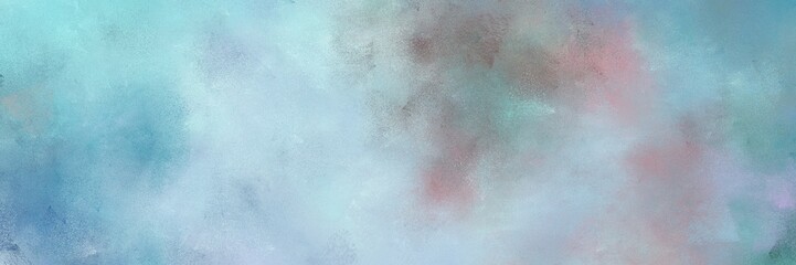 painted grunge horizontal design with pastel blue, blue chill and light slate gray color