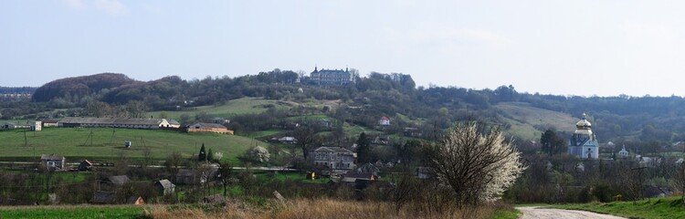 Fototapeta na wymiar the old castle on the hill