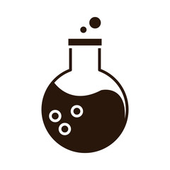 school education laboratory flask globet supply silhouette style icon
