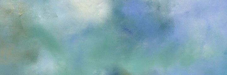 vintage painted art antique horizontal banner with dark gray, cadet blue and light gray color