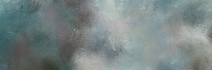 abstract painted art antique horizontal background with gray gray, silver and dark slate gray color