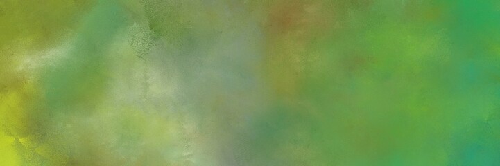 Obraz premium painted aged horizontal header with moderate green, dark khaki and sea green color